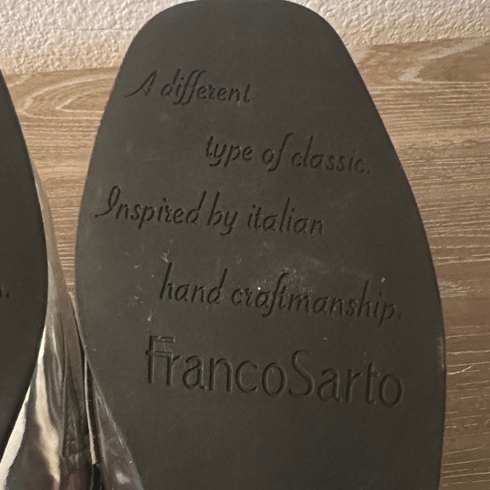 Franco Sarto Women's Metallic Silver Mules - Picture 5 of 6